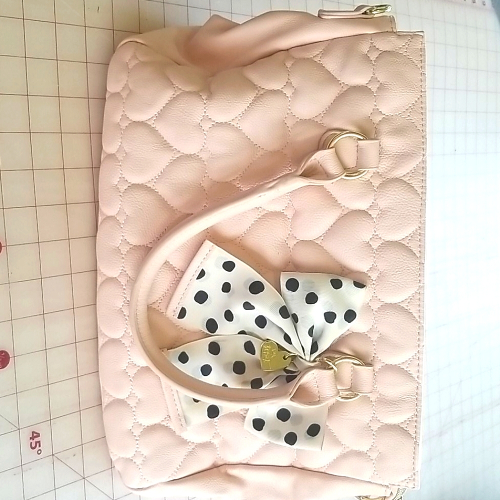 Pink heart betsey Johnson satchel.